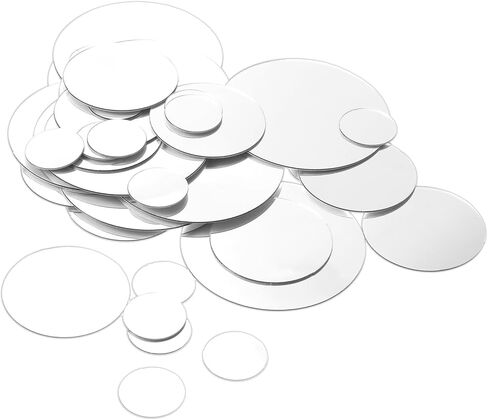 40 قطعة من المرايا المستديرة الصغيرة للحرف اليدوية مقاس 1 بوصة، 2 بوصة، 3 بوصة لاصقة صغيرة من الأكريليك على شكل دائرة مرآة للجدار، ملصقات حائط صغيرة قابلة للإزالة، مرايا سقف دائرية للديكور لمستلزمات الحرف اليدوية in Kuwait