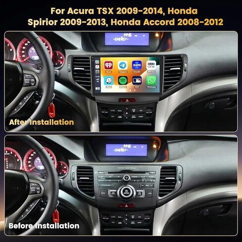 8 Core 4+64GB Android Radio Dash Kit لهوندا أكورد 2008-2012/Honda Spirior 2009-2013/Acura TSX 2008-2012، شاشة لمس 9 بوصات ستيريو للسيارة مع Carplay Android Auto GPS WiFi/32EQ/Bluetooth in Saudi Arabia
