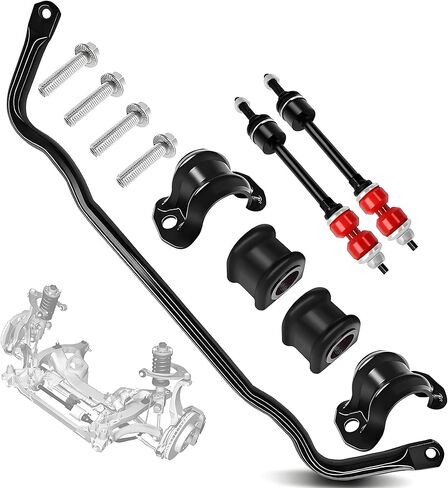 PENSUN Front Suspension Stabilizer Bar 55398938AC and Sway Bar End links Kit K80894 with Bushing for 2009-2022 Dodge Ram 1500, #55398938AB in Kuwait