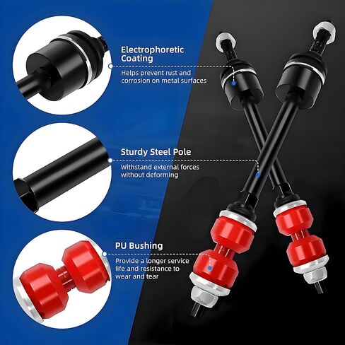PENSUN Front Suspension Stabilizer Bar 55398938AC and Sway Bar End links Kit K80894 with Bushing for 2009-2022 Dodge Ram 1500, #55398938AB in Kuwait