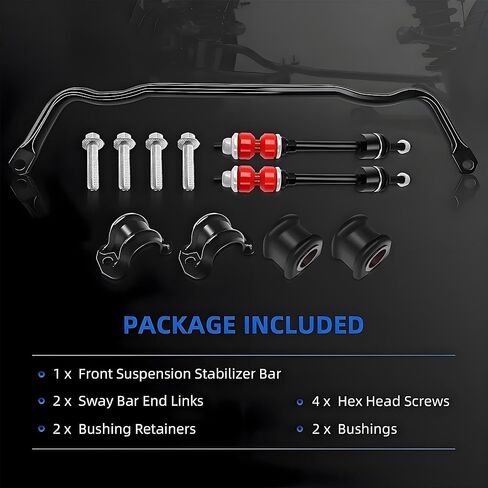 PENSUN Front Suspension Stabilizer Bar 55398938AC and Sway Bar End links Kit K80894 with Bushing for 2009-2022 Dodge Ram 1500, #55398938AB in Kuwait