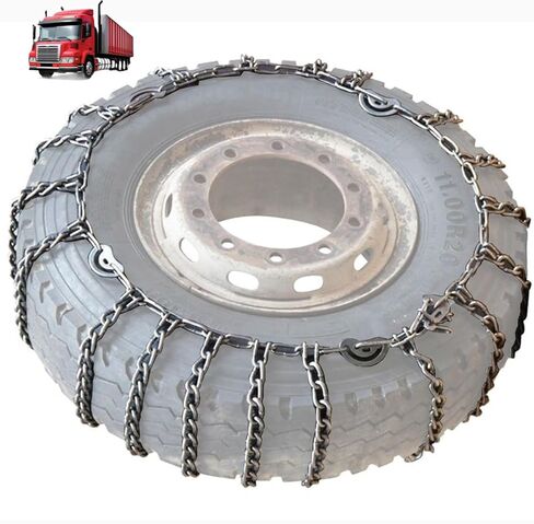 9mm Set of 2 Heavy Duty Snow Chains for Suvs and Cars Skid Traction Chains High Strength Manganese Emergency Use for Tire Reliable in Mud 8.25-20 2pcs 11.00-20 in Kuwait