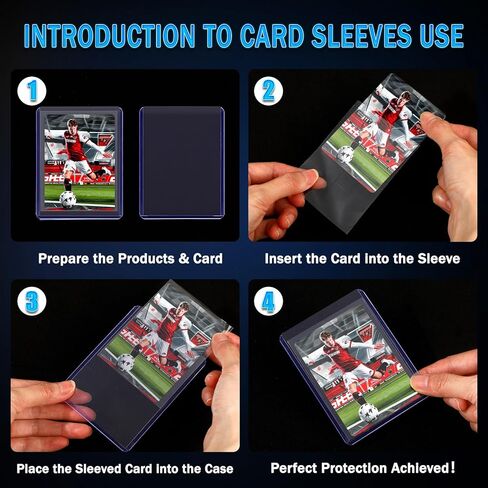 3000 Packs Card Sleeves Hard Plastic Sleeves 3"x 4" Baseball Card Protectors for Trading Sports Game Football Cards in Saudi Arabia