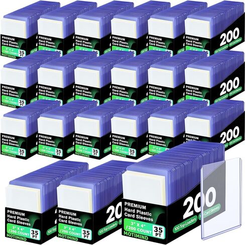 3000 Packs Card Sleeves Hard Plastic Sleeves 3"x 4" Baseball Card Protectors for Trading Sports Game Football Cards in Saudi Arabia