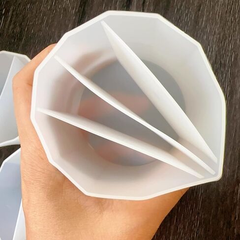 4-Compartment Silicone Mixing Cup, Reusable Epoxy Resin & Paint Mixing Palette For DIY Fluid Bear, Craft Art, Easy Clean & Flexible in Saudi Arabia