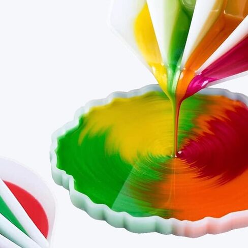 4-Compartment Silicone Mixing Cup, Reusable Epoxy Resin & Paint Mixing Palette For DIY Fluid Bear, Craft Art, Easy Clean & Flexible in Saudi Arabia