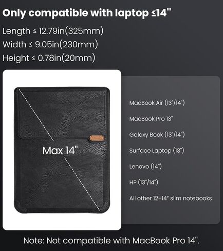 حقيبة كمبيوتر محمول من نيلكين مع حامل كمبيوتر محمول، حقيبة كمبيوتر مقاومة للصدمات مقاس 13-14 بوصة مع لوحة ماوس لجهاز MacBook Pro مقاس 13 بوصة وماك بوك إير، XPS 13، Surface Book 13.5 بوصة، iPad Pro 12.9 بوصة، نسيج أسود in Kuwait
