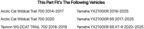 Tusk UTV Storage Pack Black for Yamaha YXZ1000R SS 2017-2023 in Saudi Arabia