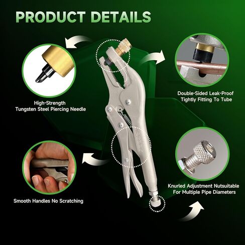 Refrigerant Recovery Plier, Refrigeration Tube Piercing Puncture Hand Tool，5* Tungsten Steel Needle for Air Conditioner Welding Tool in Saudi Arabia