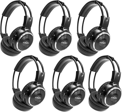 RP Accessories IR-2008B Infrared Wireless Headphones, 2-Channel Folding Universal Rear Entertainment System IR Headphone for Car TV and DVD Player Audio, Set of 4 in Saudi Arabia