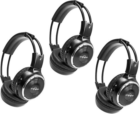 RP Accessories IR-2008B Infrared Wireless Headphones, 2-Channel Folding Universal Rear Entertainment System IR Headphone for Car TV and DVD Player Audio, Set of 4 in Saudi Arabia