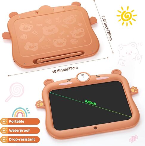 تابلت كتابة LCD للأطفال، لوحة رسم لوحة رسومات الشعار المبتكرة مقاس 8.5 بوصة، ألعاب الوحش الصغير للأطفال، ألعاب السفر للأطفال من عمر 3 4 5 6 7 8 سنوات للأولاد والبنات هدايا عيد الميلاد (أزرق) in Kuwait