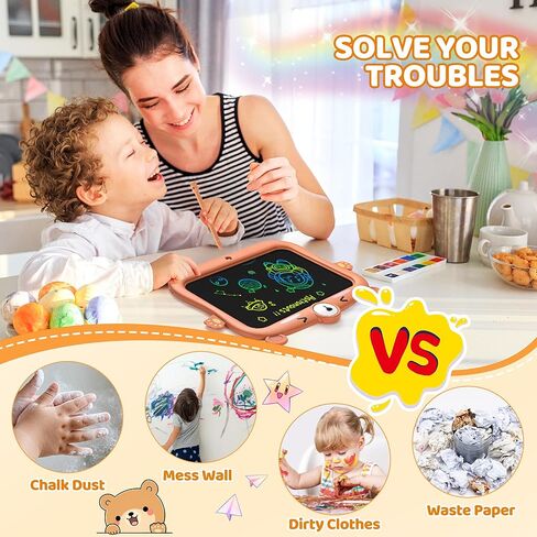 تابلت كتابة LCD للأطفال، لوحة رسم لوحة رسومات الشعار المبتكرة مقاس 8.5 بوصة، ألعاب الوحش الصغير للأطفال، ألعاب السفر للأطفال من عمر 3 4 5 6 7 8 سنوات للأولاد والبنات هدايا عيد الميلاد (أزرق) in Kuwait