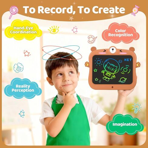 تابلت كتابة LCD للأطفال، لوحة رسم لوحة رسومات الشعار المبتكرة مقاس 8.5 بوصة، ألعاب الوحش الصغير للأطفال، ألعاب السفر للأطفال من عمر 3 4 5 6 7 8 سنوات للأولاد والبنات هدايا عيد الميلاد (أزرق) in Kuwait