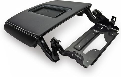 غطاء مسند ذراع وحدة التحكم المركزية مع دعامة فولاذية متوافقة مع Chevy Silverado & GMC Sierra 1500 2500 3500 2014-2018 Thone Yukon Suburban 2015-2020 جلد أسود in Saudi Arabia