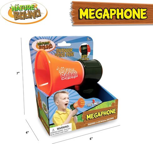 Nature Bound Megaphone for Kids – 7.5" Voice Amplifier, Perfect for Camping, Hiking, Spy Play, and Outdoor Adventures in Saudi Arabia