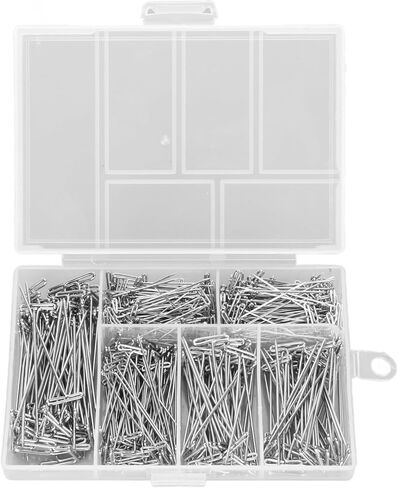 Aramox 450 Pcs T Pins with Clear Box, Stainless Steel Push Pin Kit for Foam Head, Sewing, Craft, Quilting, Knitting, Office, Wig Making in Saudi Arabia