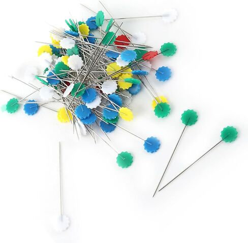 Keenso Sewing Patchwork Pins Quilting Tool, 100pcs DIY Pins, Exquisite Appearance, Ideal for Sewing Accessories (Button) in Saudi Arabia