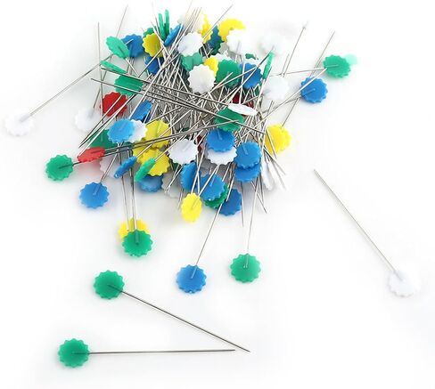 Keenso Sewing Patchwork Pins Quilting Tool, 100pcs DIY Pins, Exquisite Appearance, Ideal for Sewing Accessories (Button) in Saudi Arabia