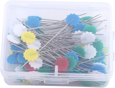 Keenso Sewing Patchwork Pins Quilting Tool, 100pcs DIY Pins, Exquisite Appearance, Ideal for Sewing Accessories (Button) in Saudi Arabia