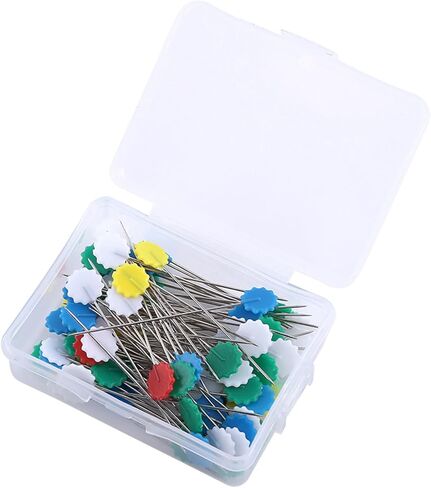 Keenso Sewing Patchwork Pins Quilting Tool, 100pcs DIY Pins, Exquisite Appearance, Ideal for Sewing Accessories (Button) in Saudi Arabia