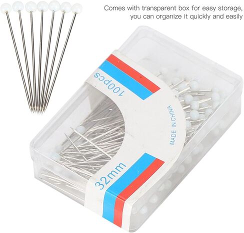 2 Box Sewing Pins, Straight Quilting Pin with Ball for DIY Crafting (White) in Saudi Arabia