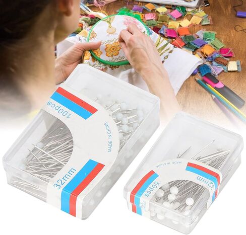 2 Box Sewing Pins, Straight Quilting Pin with Ball for DIY Crafting (White) in Saudi Arabia