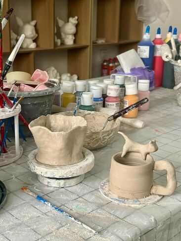 Natural Air Dry Clay, 2LB. White, Beginners and Advanced Sculptors All-Purpose Pottery Clay, High Plasticity, Fine mud (2 LB, White) in Saudi Arabia