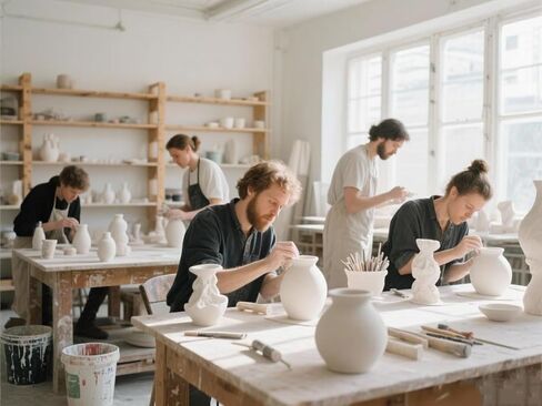 Natural Air Dry Clay, 2LB. White, Beginners and Advanced Sculptors All-Purpose Pottery Clay, High Plasticity, Fine mud (2 LB, White) in Saudi Arabia