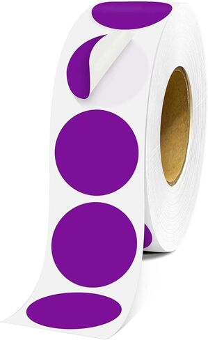 1000 قطعة من الملصقات المنقطة البيضاء، بكرة ملصقات دائرية مقاس 1 بوصة، ملصقات ترميز الألوان سهلة التقشير للتنظيم ووضع العلامات، ملصقات فارغة لاصقة دائمة in Kuwait