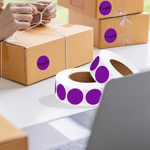 1000 قطعة من الملصقات المنقطة البيضاء، بكرة ملصقات دائرية مقاس 1 بوصة، ملصقات ترميز الألوان سهلة التقشير للتنظيم ووضع العلامات، ملصقات فارغة لاصقة دائمة in Kuwait