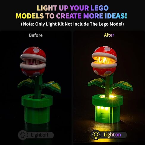 مجموعة إضاءة LED متوافقة مع مجموعة Lego Piranha Plant 71426 مجموعة الإضاءة الإبداعية DIY المتوافقة مع مجموعة البناء Lego Mario Piranha 71426 (النموذج غير متضمن) in Saudi Arabia
