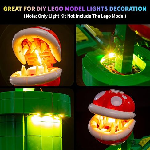 مجموعة إضاءة LED متوافقة مع مجموعة Lego Piranha Plant 71426 مجموعة الإضاءة الإبداعية DIY المتوافقة مع مجموعة البناء Lego Mario Piranha 71426 (النموذج غير متضمن) in Saudi Arabia