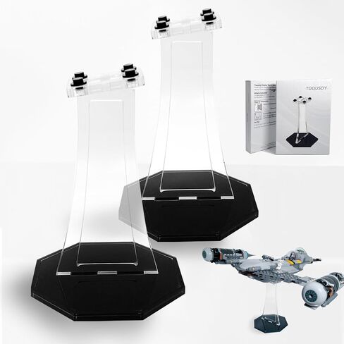 Universal Clear Acrylic Display Stand (2-Pack),Transparent 3x4-Stud Base Holder for LEGO Building Sets & Models (Angled Version : Approx. 9°) in Kuwait