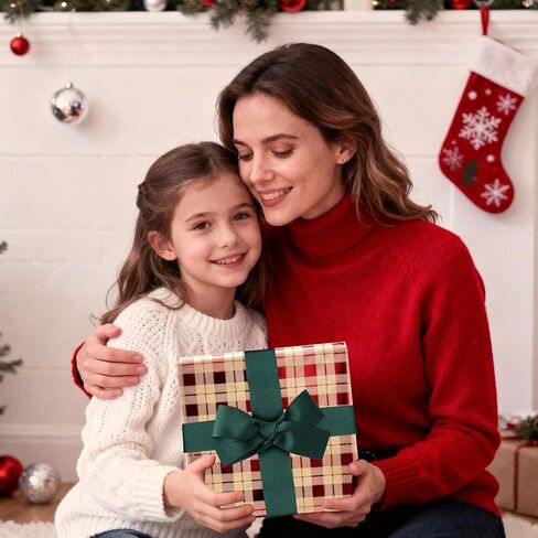 لفات ورق تغليف عيد الميلاد من sayrrame - مجموعة من 3 لفات من ورق تغليف الهدايا باللون الأحمر غير اللامع الفاخر (17 بوصة × 33 قدم)، تتميز بشجرة عيد الميلاد، الرنة، منقوشة حمراء، تصميمات مخططة لتغليف الهدايا in Kuwait