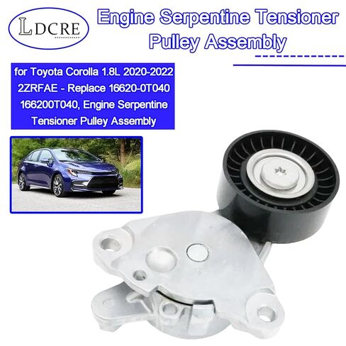 Belt Tensioner for Toyota Corolla 1.8L 2020-2022 2ZRFAE - Replace 16620-0T040 166200T040, Engine Serpentine Tensioner Pulley Assembly in Saudi Arabia