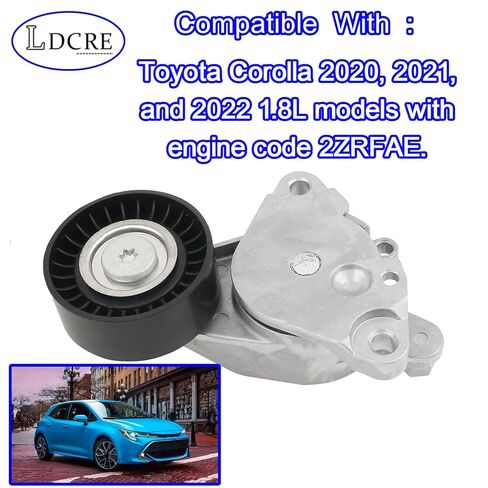 Belt Tensioner for Toyota Corolla 1.8L 2020-2022 2ZRFAE - Replace 16620-0T040 166200T040, Engine Serpentine Tensioner Pulley Assembly in Saudi Arabia