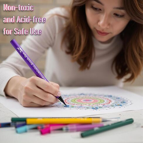 Mr. Pen- Watercolor Brush Pens, 36 Pack, Non-Toxic, Watercolor Markers with Flexible Paint Brush Pens for Coloring Books, Calligraphy, Blending, Journaling & Art Projects in Saudi Arabia