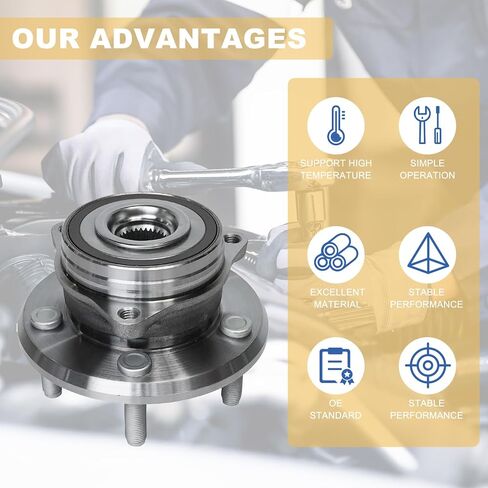 513324 Pair 2 Front Wheel Bearing and Hub Assembly for 2011-2024 Dodge Durango, 2011-2022 Jeep Grand Cherokee WK in Kuwait