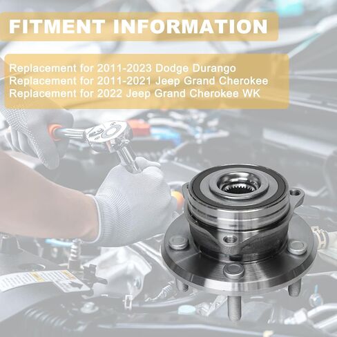 513324 Pair 2 Front Wheel Bearing and Hub Assembly for 2011-2024 Dodge Durango, 2011-2022 Jeep Grand Cherokee WK in Kuwait