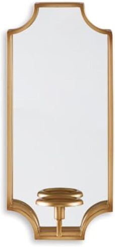 Signature Design by Ashley Donnica Glam 21" 3D Sculpted Metal Oval Wall Sconce, Silver in Kuwait