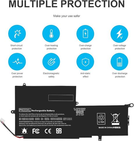 ASUNCELL 51Wh TA03XL Battery for HP EliteBook 745 G3 755 G4 840 G4 850 G3 G4 Series, 11.55V in Kuwait