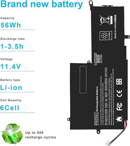 ASUNCELL 51Wh TA03XL Battery for HP EliteBook 745 G3 755 G4 840 G4 850 G3 G4 Series, 11.55V in Kuwait