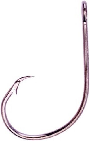 Eagle Claw L197GH-8/0 Lazer Circle Offset Hook, Seaguard, Size 8/0 (Per 4), Brown, one Size in Saudi Arabia