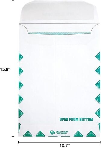 Quality Park, HCFS-1500 Window Envelopes, Redi-Seal, First Class, White, 100 per Box,(54692) in Saudi Arabia