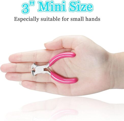 Mini End Nipper 3" Jewelry Making Pliers with Pink PVC Handle End Cutting Pliers for Wire Wrapping & Beading in Saudi Arabia