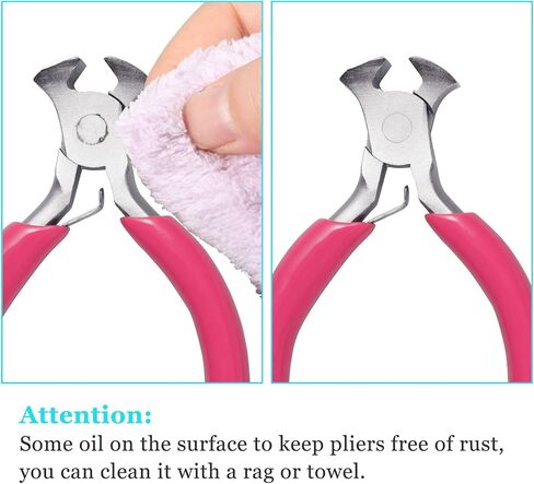 Mini End Nipper 3" Jewelry Making Pliers with Pink PVC Handle End Cutting Pliers for Wire Wrapping & Beading in Saudi Arabia