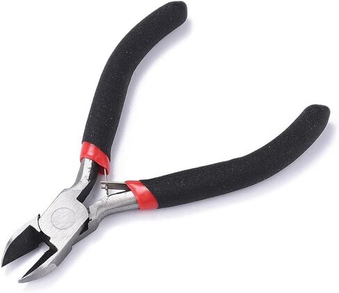 1Pc Carbon Steel Jewelry Plier 4.3 inch Side Cutting Plier Polishing Side Cutter for Necklace Bracelet Jewelry Accessories Making Repairing Supplies about 110mm Long in Saudi Arabia