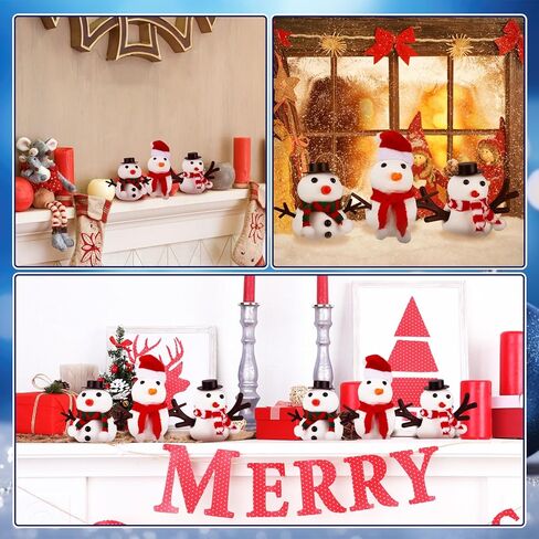 Syhood 16 Set Christmas Build a Snowman Kit Crafts for Christmas DIY Outdoor Air Dry Clay Snowman Decorating Making Kit for Winter Holiday Activities Party Decoration Xmas Gifts in Saudi Arabia