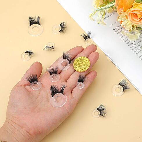 24 قطعة من رموش الدمية الآمنة للكروشيه، رموش كروشيه للحيوانات المحشوة، 6 أحجام رموش عيون طويلة لدمية أميجورومي دمية دب قطيفة لصناعة الحيوانات in Kuwait